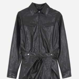 Ba&sh Wraparound faux leather SOPHIA Trendy Dress